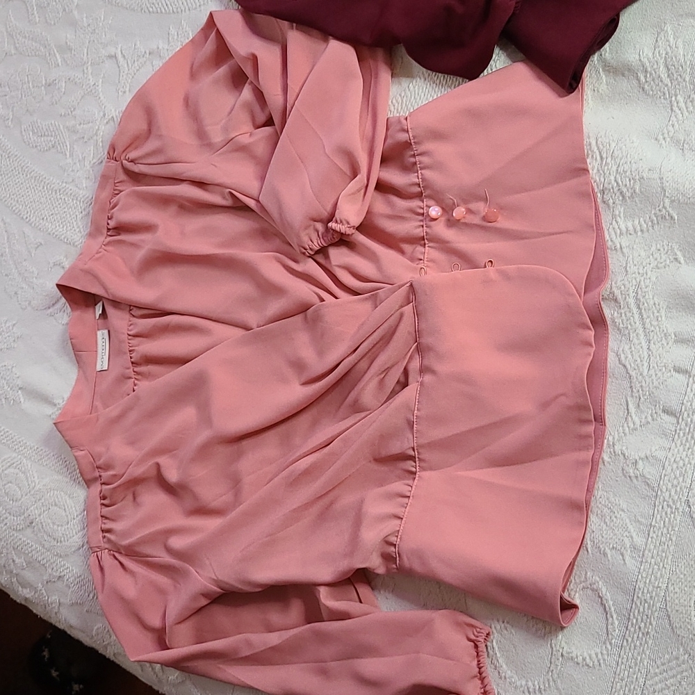 eva mendes for New York & Company Pink Wrap Blouse